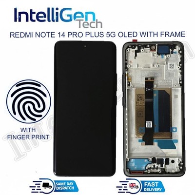 For Xiaomi Redmi Note 14 Pro+ Plus 5G 24115RA8EG OLED LCD Display Touch + Frame