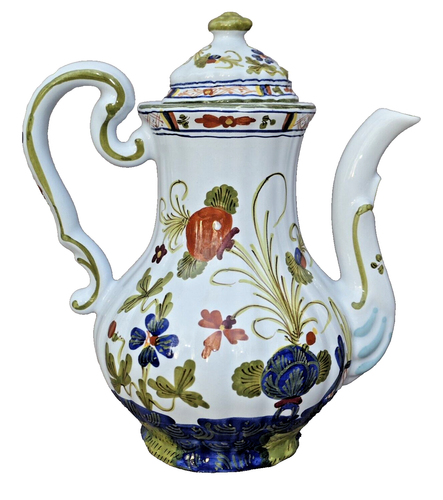 CACF FAENZA GAROFANO Blue Carnation Kaffeekanne 1 Liter WIE NEU Coffeepot - Bild 2 von 16