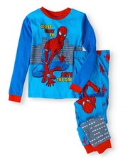 Marvel Spider-Man Boy 2 PC Long Sleeve Tight Fit Cotton Pajama Set Size 6