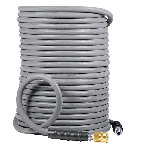 25-125ft Pressure Washer Hose 4000 PSI Non-Marking Gray With Couplers 275F 3/8" - Picture 12 of 18