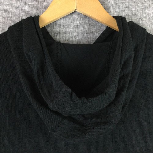 Chaps Hoodie Shirt Mens XL Black Henley Pullover Cooling Temp Control Button NEW - Picture 8 of 14