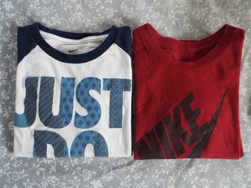 Lot of 2 Nike Boys Long Sleeve Crew Neck Shirt Size 6-7