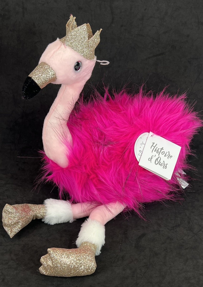 Histoire d'Ours Flamant Rose Plush Flamingo 45cm New With Tags