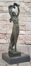 SEMI NUDE DANCER BRONZE SCULPTURE STATUE ART DECO NOUVEAU MARBLE SCULPTURE SALE