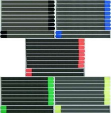 50 x Kabelbinder Klettband FK 800 x 50 mm in schwarz blau neon-gr&uuml;n -rot -gelb