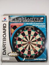 Sportcraft Pubmaster Bristle Dartboard 18" Model 79301 Silver Series