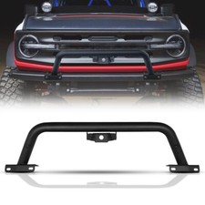 Modular Front Bull Bar Bumper Brush Guard For 2021-2026 Ford Bronco Black Steel