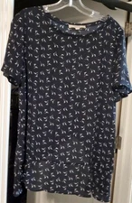 Loft Women’s Blue Tulip Open Back Blouse / - Size SMALL
