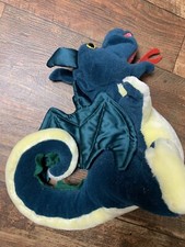 Folkmanis FolkTails Hand Puppet Green Winged Large Dragon Plush Fantasy 11"