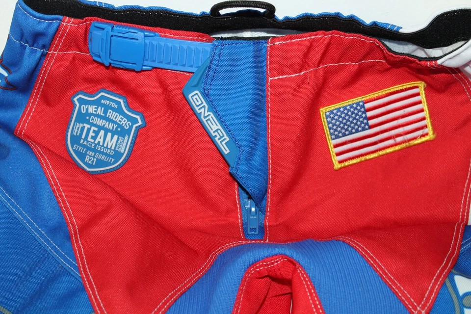 O'Neal Element 骑行裤越野赛,84742,皇家/红色/白色,鲨鱼,青少年 8/10 — 第 4/4 张图片