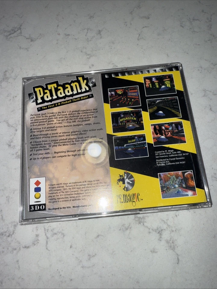 PaTaank Panasonic 3DO Vtg 1995 Tested w/ manual The first 3D Pinball Thrill Ride - Image 4 of 4