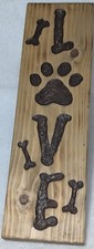 Wooden Handcrafted sign "Love" 15" x 4.5" x 1", Dog, Puppy Themed