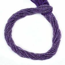 Amethyst Rondelle Faceted 2mm, Natural Amethyst Loose Beads 12"inch 5 Strand