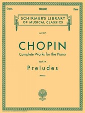 Chopin Preludes Schirmer Piano Solo Sheet Music Book NEW 050259980