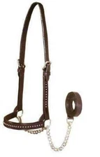 Derby Crystal Rhinestone Inlay Leather Cattle Show Halter & Lead 1 year Warranty