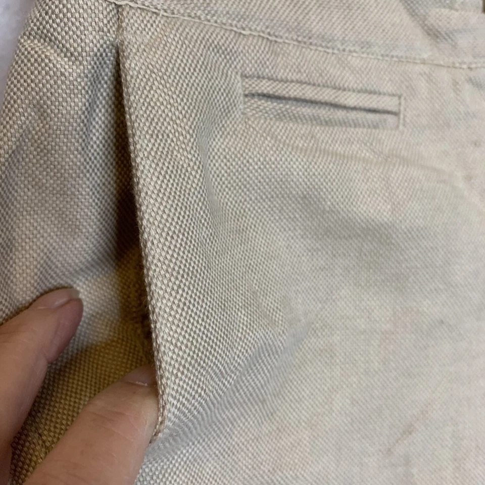 Ann Taylor Shorts Womens 00P Petite Linen Blend Tan Bermuda Walking - Image 4 of 4