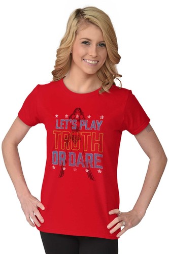 Superhero Lasso Let's Play Truth or Dare Womens Top Junior Graphic Tee - Picture 4 of 9