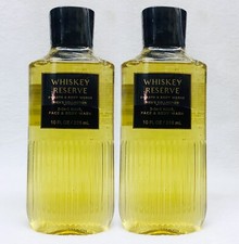 2 Bath Body Works WHISKEY RESERVE MEN 3in1 Hair Face Body Wash Shower Gel 10 oz