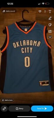 Okc jersey NBA Russell Westbrook #0 boys medium fits men s extra small-small new