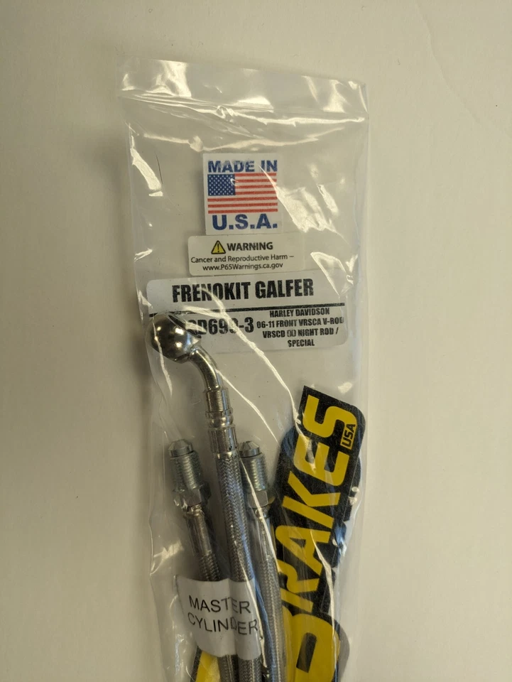 HARLEY DAVIDSON 2006-11 V-Rod / Night Rod / Special GALFER FRONT BRAKE LINE KIT - Image 2 of 4