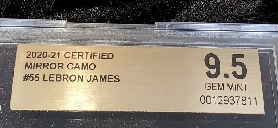 LEBRON JAMES 20-21 PANINI CERTIFICADO ESPEJO ROSA CAMUFLAJE SSP 20/25 BGS 9.5 Foto 3 de 4