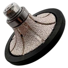 3/4" Demi Bullnose Diamond Hand Profile Wheel for Stone, #40/50, 5/8"-11 Arbor