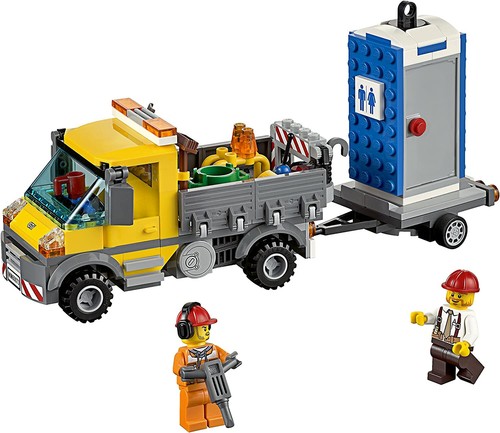 *NEW* LEGO City Service Truck 60073 Construction Worker Crane Trash Can Potty - Picture 4 of 4