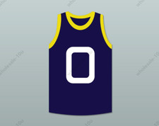 CUSTOM Nawt 0 Monstars Dark Blue Basketball Jersey Space Jam 4Stitched S-6XL