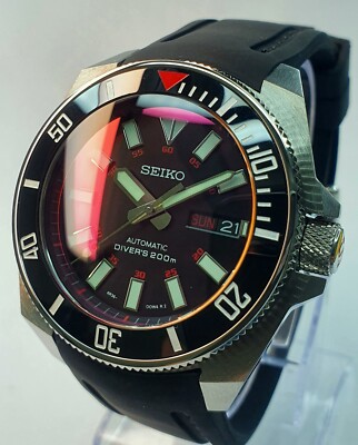 New Unworn Samurai Seiko Bloodmoon Mod RED Sapphire
