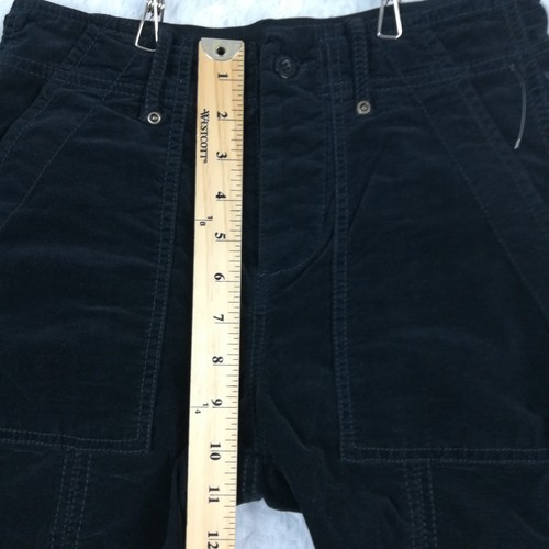 Marrakech Womens Pants Slouchy Wide Leg Corduroy Black Cropped High Rise 25 New - Picture 4 of 10