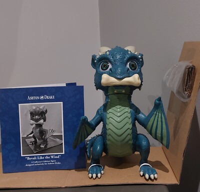 Ashton Drake Dragonling ''Beval'' Dragonlings Rare Sammlerstück Neu in Box