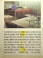 Knoll Associates Office Furniture U. S. International Vintage Print Ad 1965