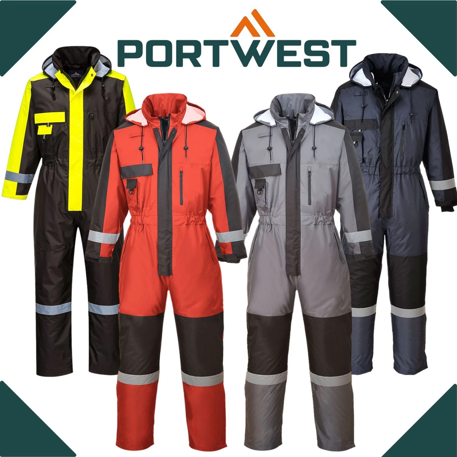Waterproof Padded Quilted Coverall - Winter Cold Protection Overall Suit - S585