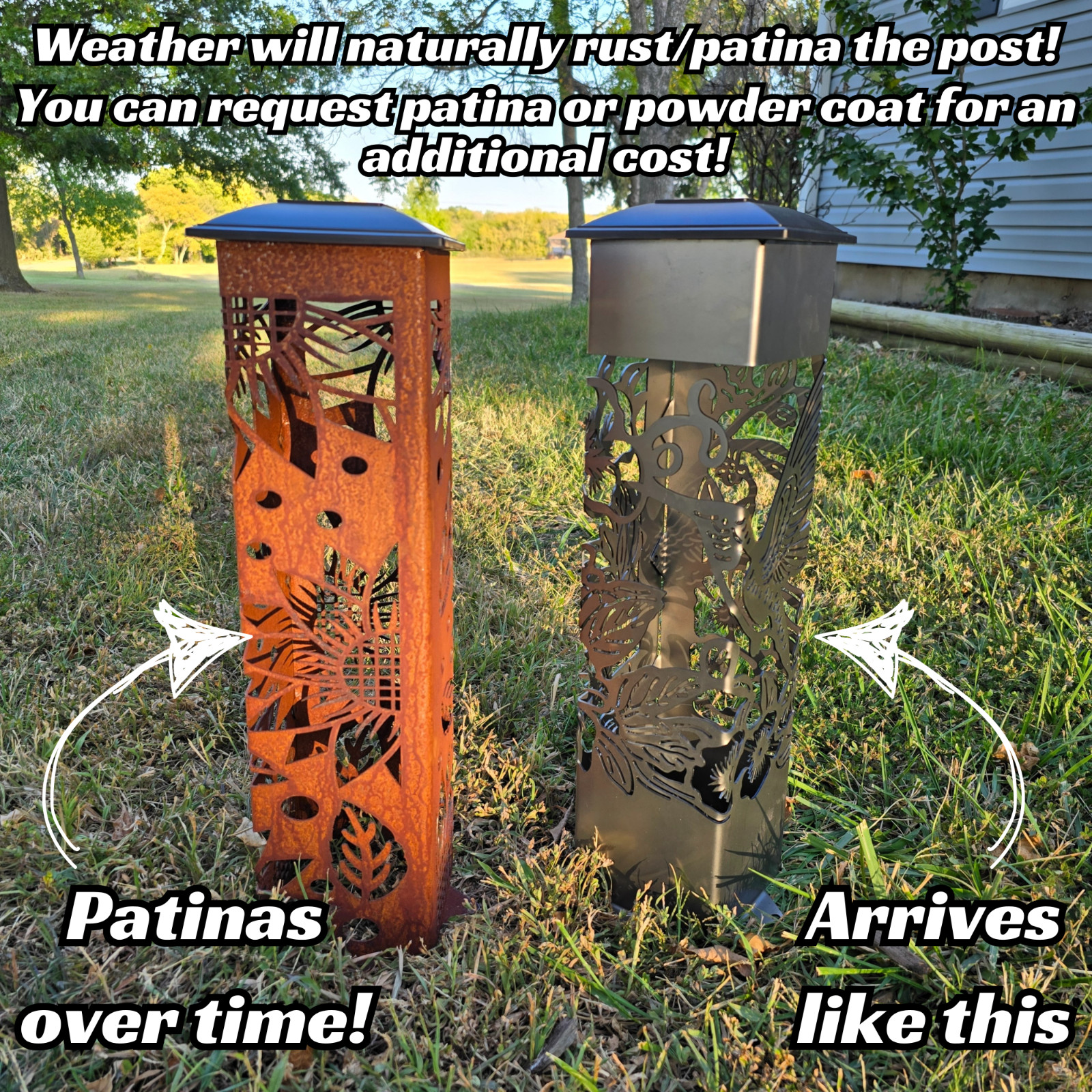 Garden Column - Lighted Column, Garden Decor, Lighted Walkway, Statue, Mandala