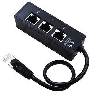 1 Stecker Auf 3 Buchse Rj45 Lan Internet Ethernet Kabel Splitter Stecker Adapter Ebay