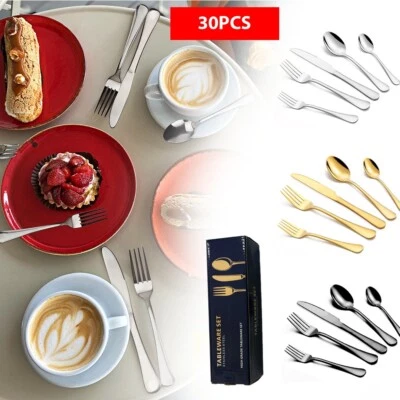Besteckset bis 30tlg für 6 Personen Essbesteck Edelstahl Besteck Tafelbesteck - Bild 1 von 4