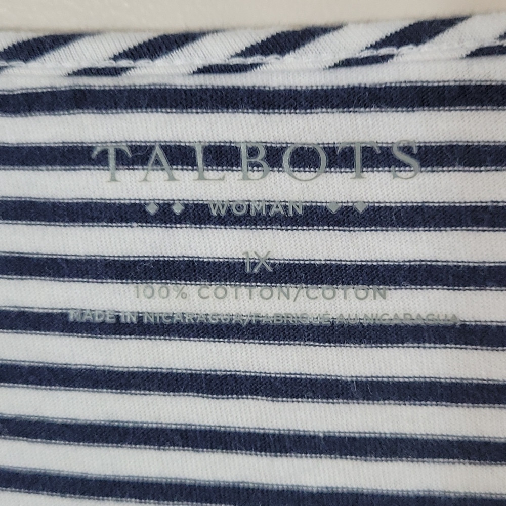 Talbots Basic Striped Tee 1X - image 4