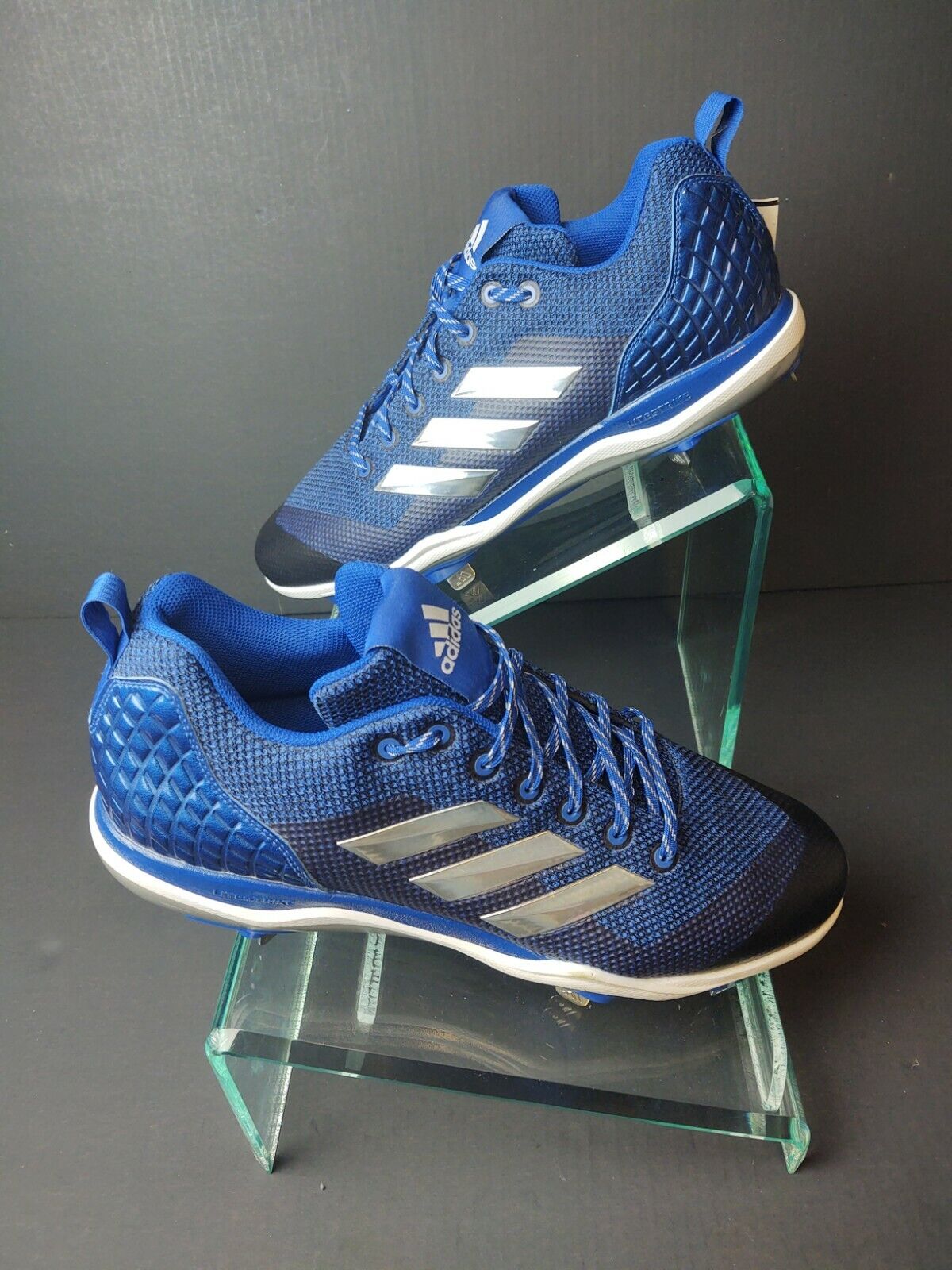 Adidas Men&#039;s Baseball Cleats 753001 Blue/Blk/Wht Size 16. A1 | eBay