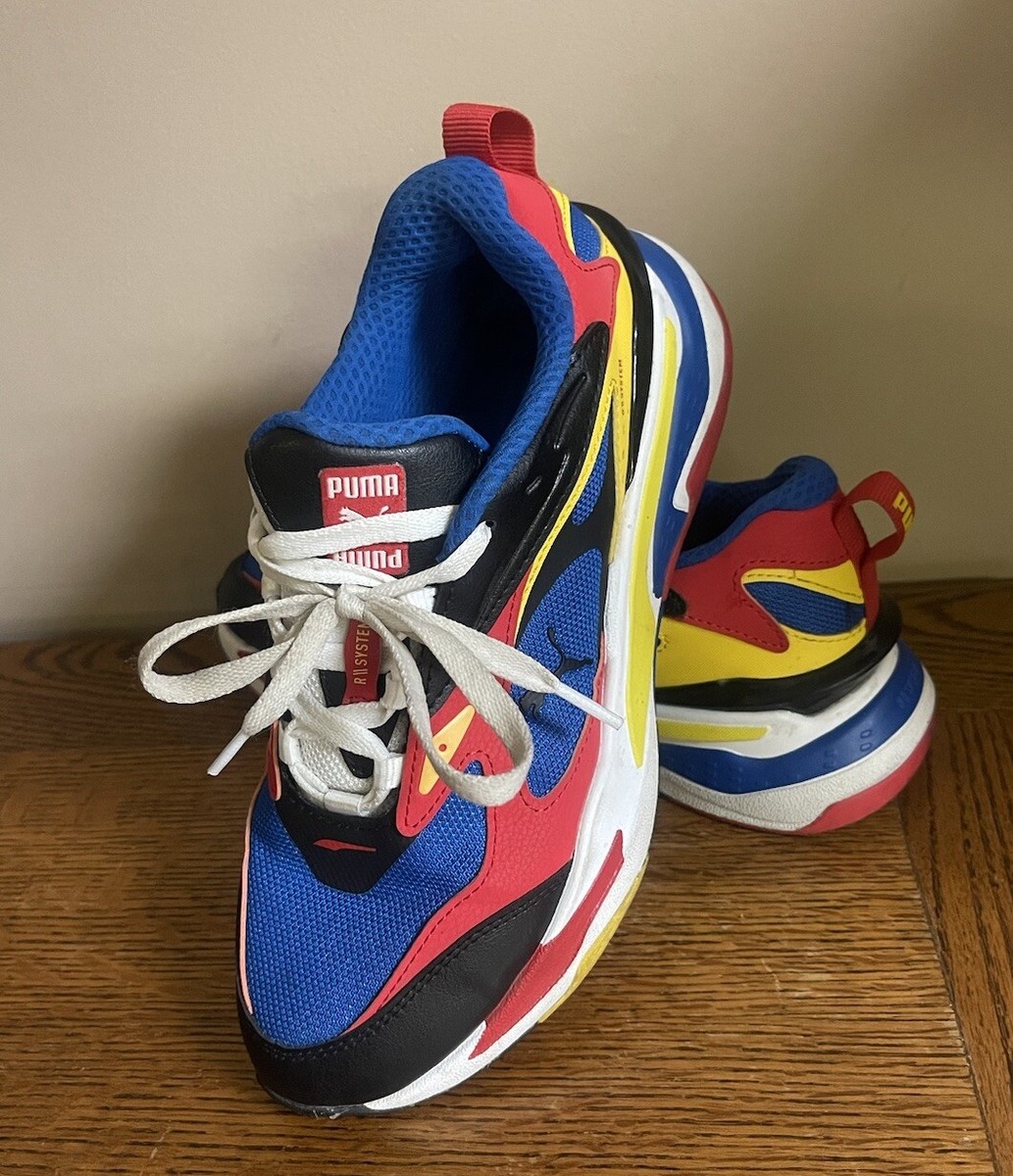 Men’s Puma Red/yellow/blue Color lock RS Fast Limiter Running Shoe Size