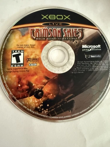 Crimson Skies: High Road to Revenge (Xbox) DISC ONLY NO TRACKING (#854)