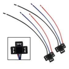 2Pcs 9003 H4 Headlight Heavy Duty Wire Harness Female Socket Extension Connector