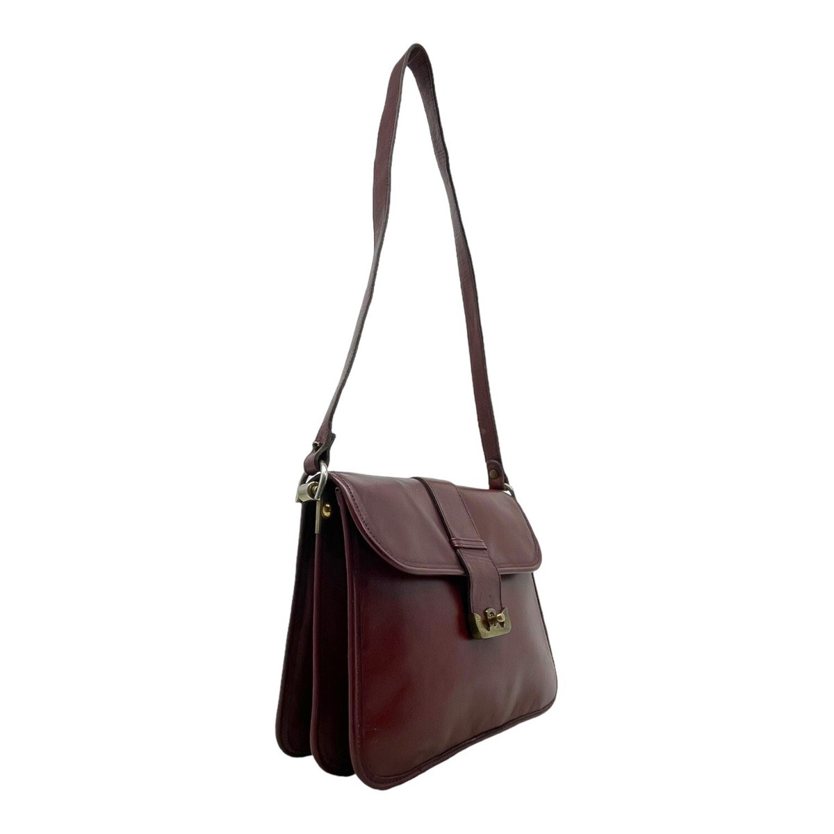 Vintage 70s ETIENNE AIGNER Handmade Medium Leather Handbag  display picture 3