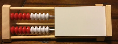 Kids Math Learning Wooden Abacus with built-in white board, NEW