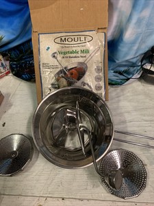 Mouli 18/10 STAINLESS STEEL TOMATO/VEGETABLE MILL 2 Quarts 3 Grills | eBay