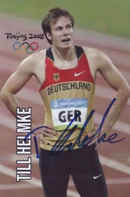 Original unterschriebenes Foto (10x15cm) TILL HELMKE Leichtathletik DEUTSCHLAND