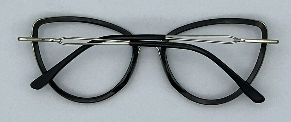 Marco de gafas de gato grande Tiffany 12636J color plata y negro 53-17 Foto 2 de 4