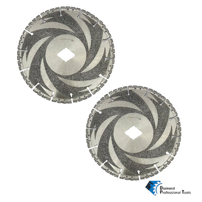 2 PACK 7'' Vacuum Brazed Diamond Saw Blades for Ductile Iron 5/8'' - 7/8'' Arbor