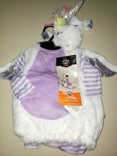 BABY GIRLS 3 PC PLUSH HALLOWEEN UNICORN COSTUME size 0-6 month NEW NWT SPARKLES 