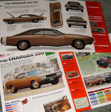 1969 Dodge Charger 500 Spec Info Poster Original Brochure Info Ad 69 Mopar