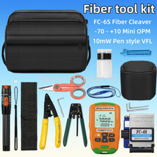 FTTH Fiber Optic Tool Kit With FC-6S Fiber Cleaver -70 - 10 Optical Power Meter